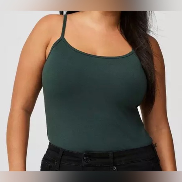 #401 - TORRID Foxy TUNIC Tank Top Cami Sleeveless Darkest Spruce Green - Picture 3 of 11